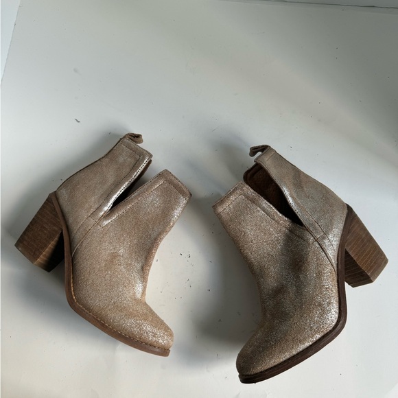 Diba True Womens Later On Metallic Cowboy Casual Ankle Boots Size 6 - Picture 5 of 12